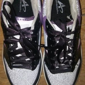 Ladies white/black/purple Sneakers ATHLETECH